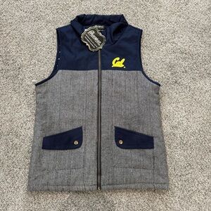 NWT! Gameday Couture Herringbone Knit Fullzip Vest University Of Cal Women’s L